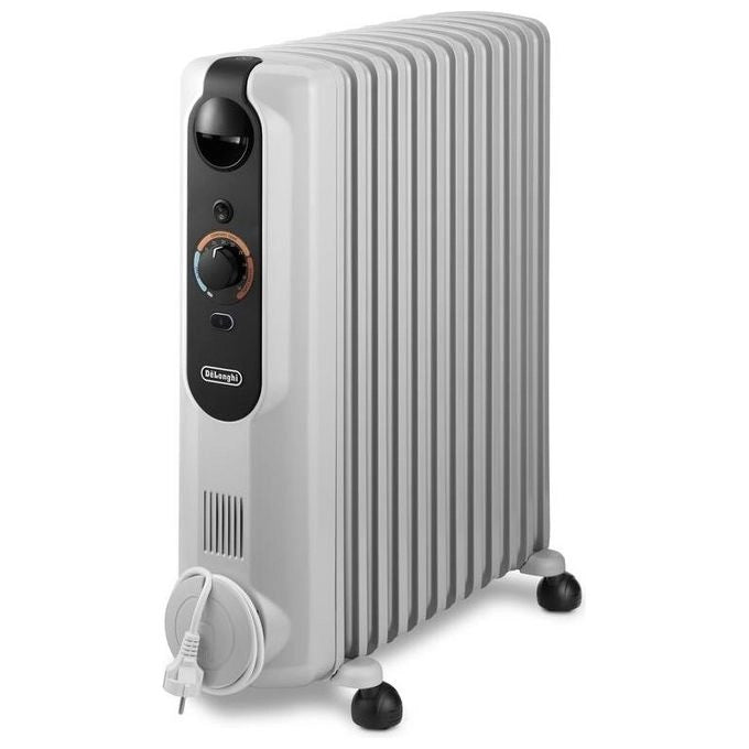 De’Longhi Radia-s Easytronic Interno Nero, Bianco 2500 W Riscaldatore ambiente elettrico a olio