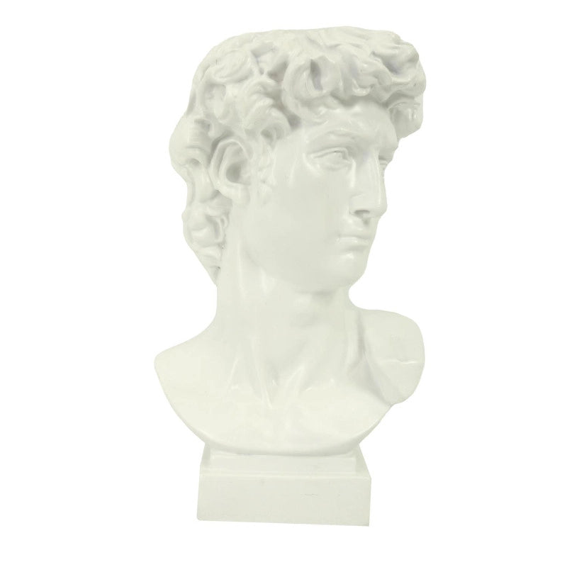 Portavaso resina busto bianco cm 17,3x17h27,5