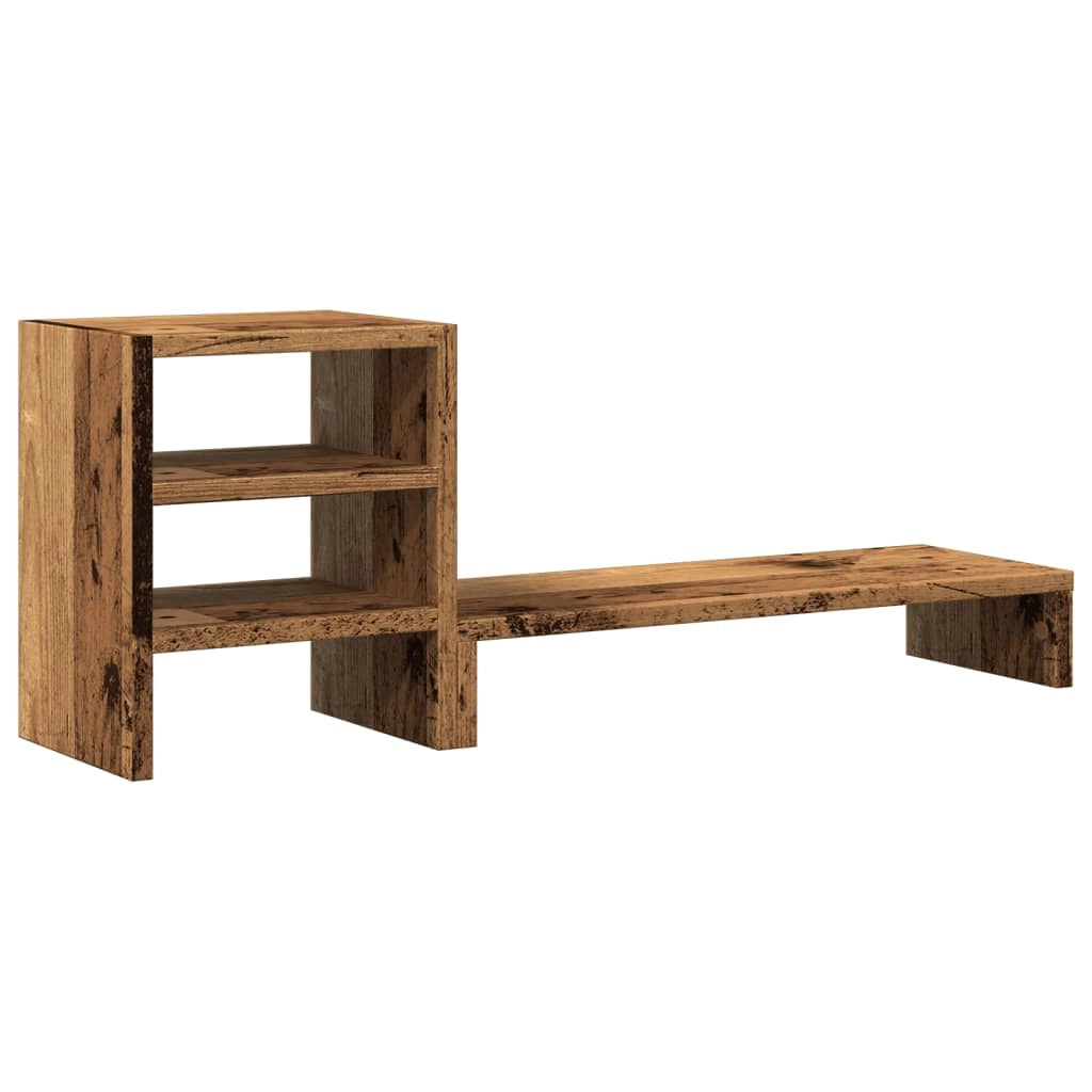 Supporto per monitor complemento d'arredo per scrivania e organizer per ufficio legno composito marrone 02_0044952
