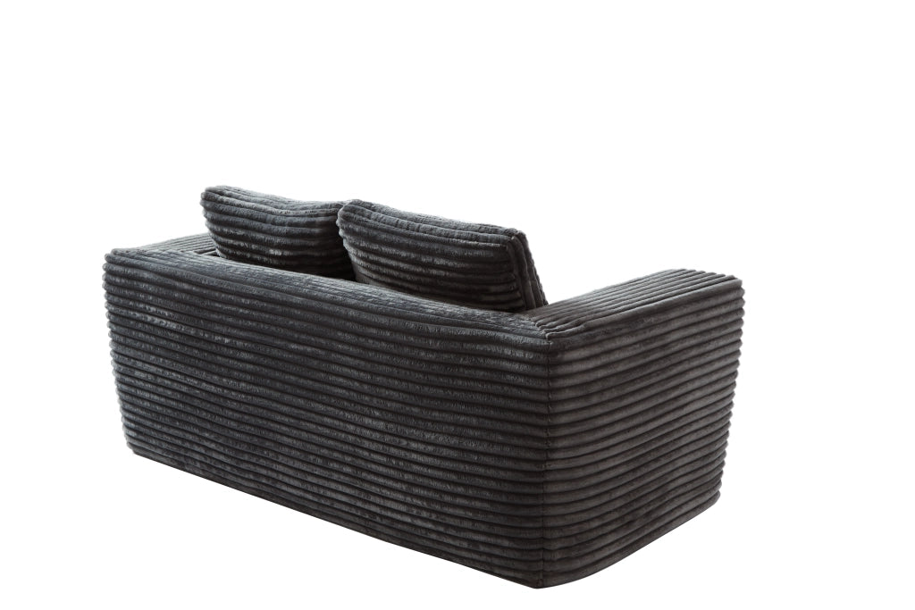 Divano 2 Posti Senza Montaggio in Tessuto Velluto a Coste ¨C MINIMAL ¨C Grigio