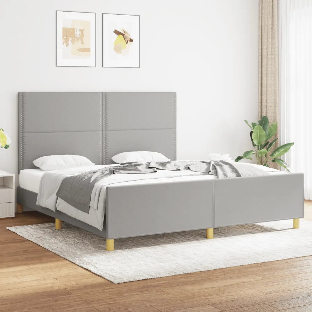 Giroletto senza Materasso Grigio Chiaro 180x200 cm Tessuto 3124992