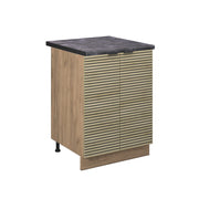 Mobiletto base cucina Fame-Line Pannello in quercia/Rovere dorato 60 cm, PL Antracite Vicco