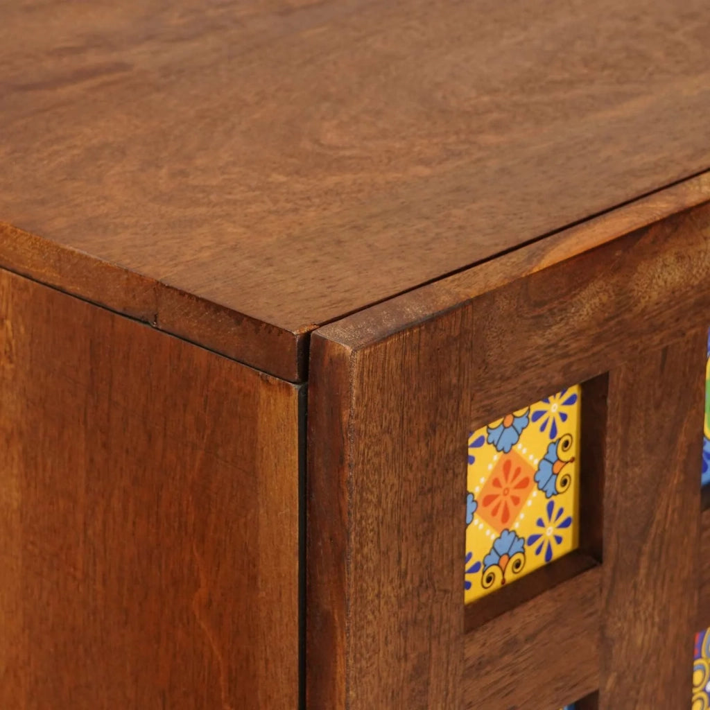 Credenza Noce 60 x 33,5 x 100 cm Legno di mango massello