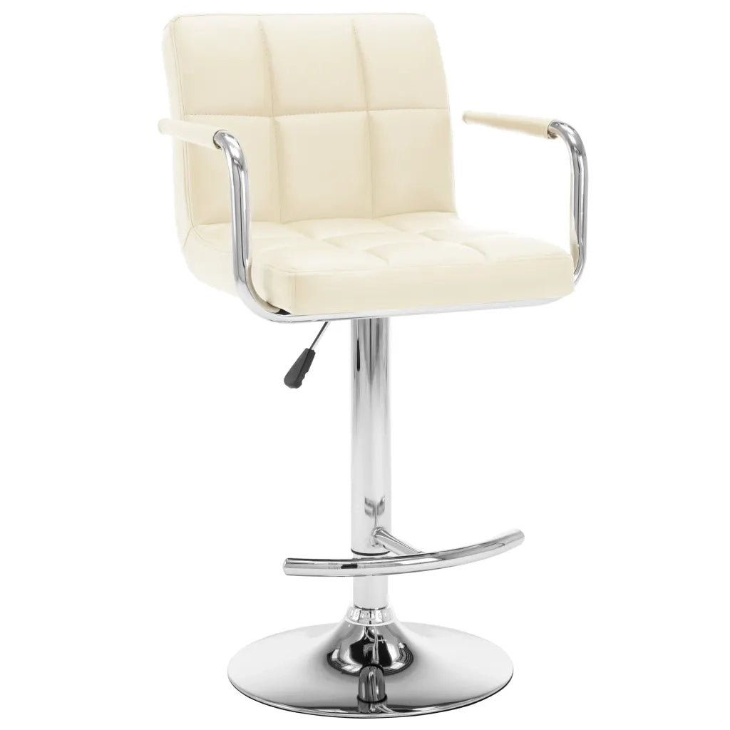 Sgabelli da Bar 2 pz Crema in Similpelle cod mxl 57555