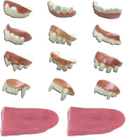12 denti da vampiro - accessori per costumi da vampiro - feste di Halloween - spettacoli di magia.