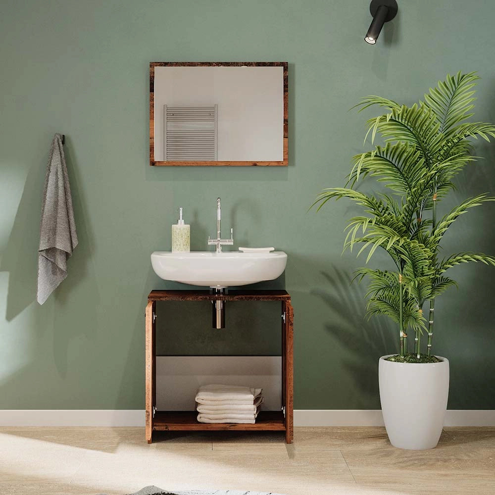 Vicco Set mobili bagno Rovere rustico 2 parti