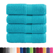 Asciugamani Ospiti SOLUND 4 pz | Teli per bagno Turchesi 30x50 cm 600 g/m2