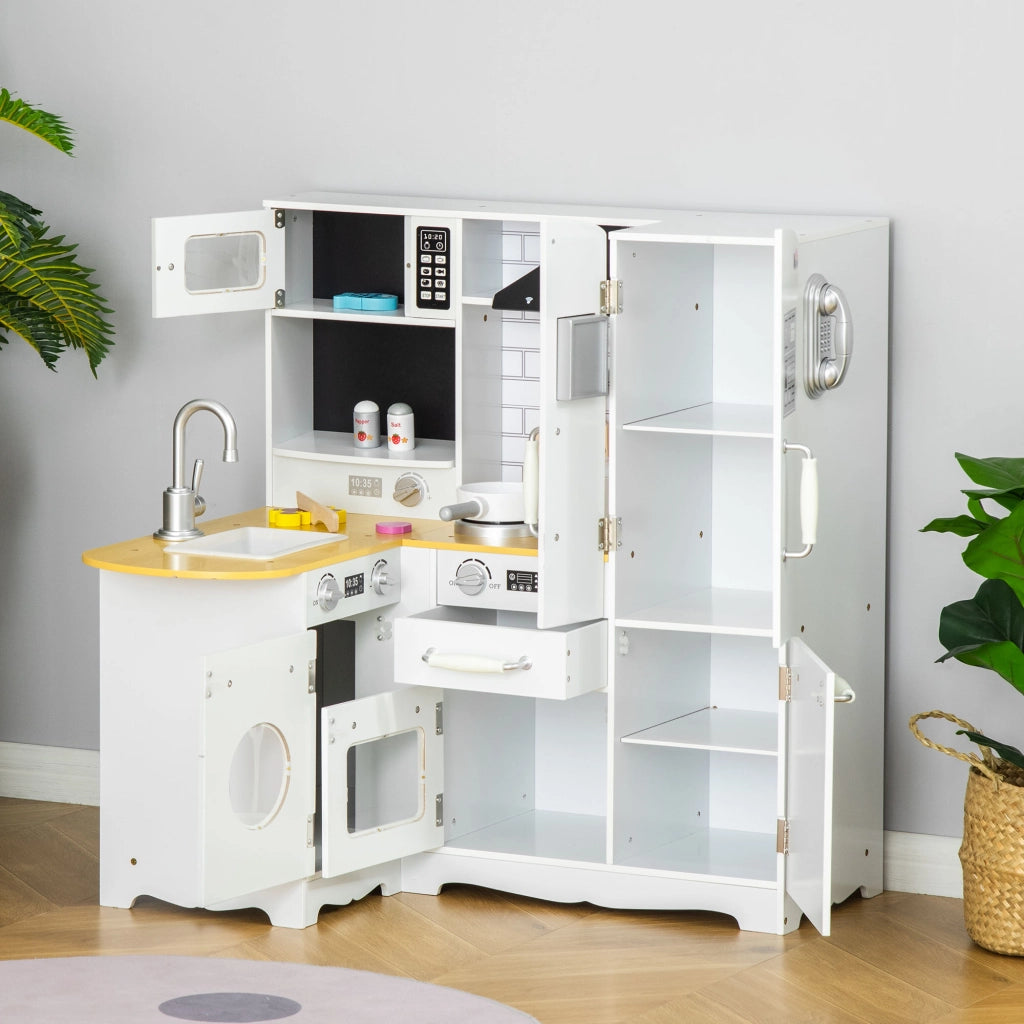 Cucina Giocattolo per Bambini ¨C zephmum ¨C Bianco 80x40x100 cm