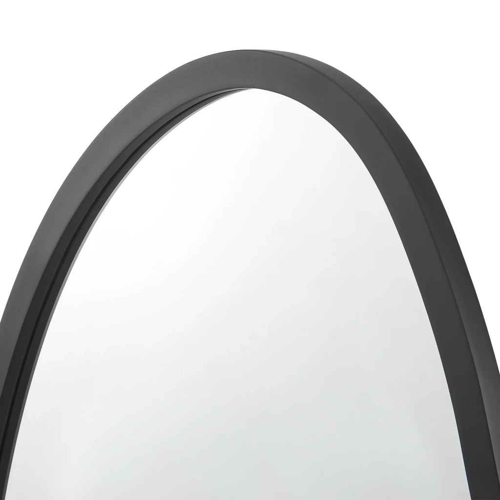 Specchio da parete asimmetrico 80 x 58 cm nero opaco 03_0007902
