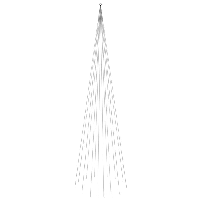 Albero di Natale Pennone Bianco Caldo 1134 LED 800 cm 343530