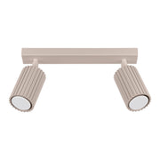 Plafoniera moderna taupe 30cm 2 spot GU10 GRAVIO Pure Lume