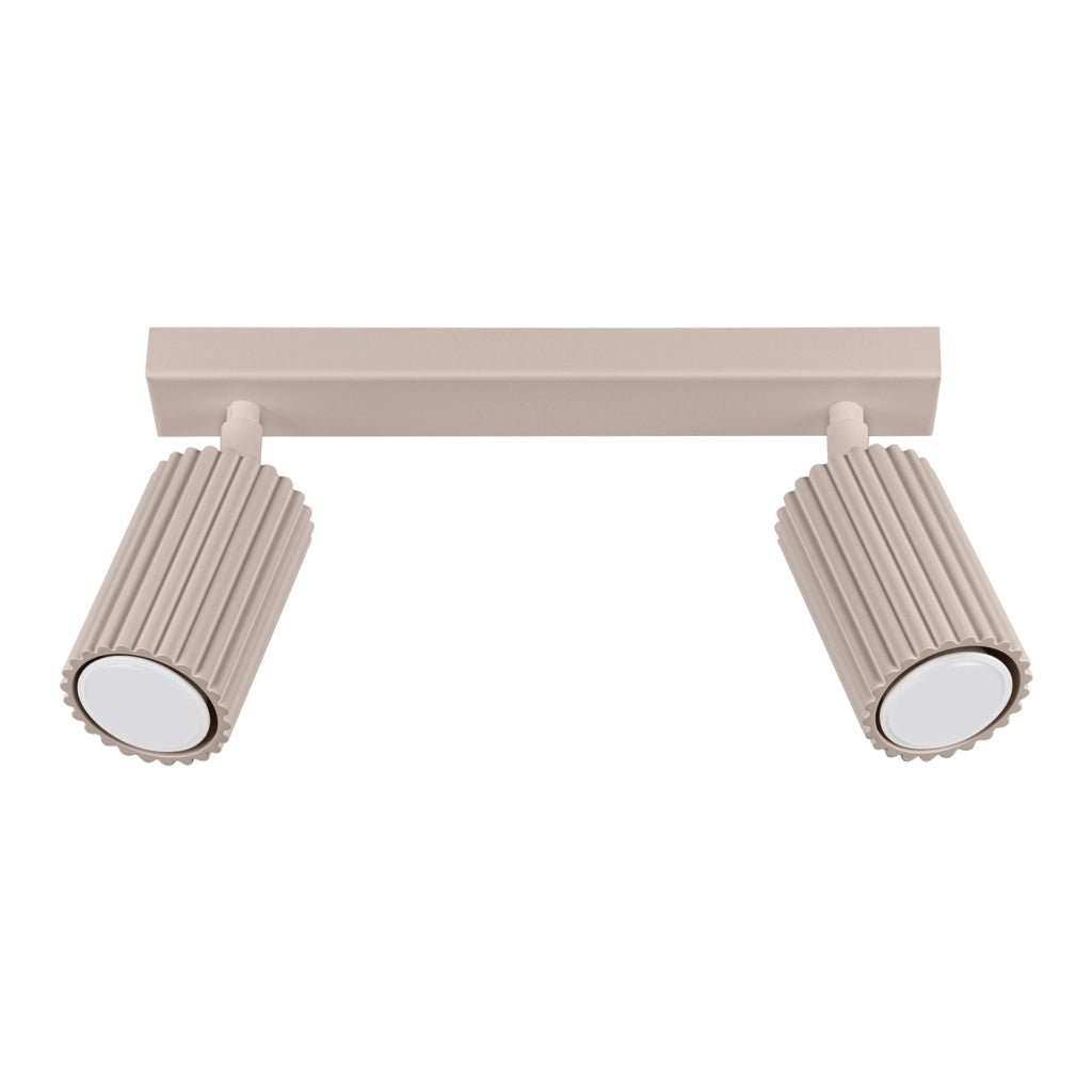 Plafoniera moderna taupe 30cm 2 spot GU10 GRAVIO Pure Lume