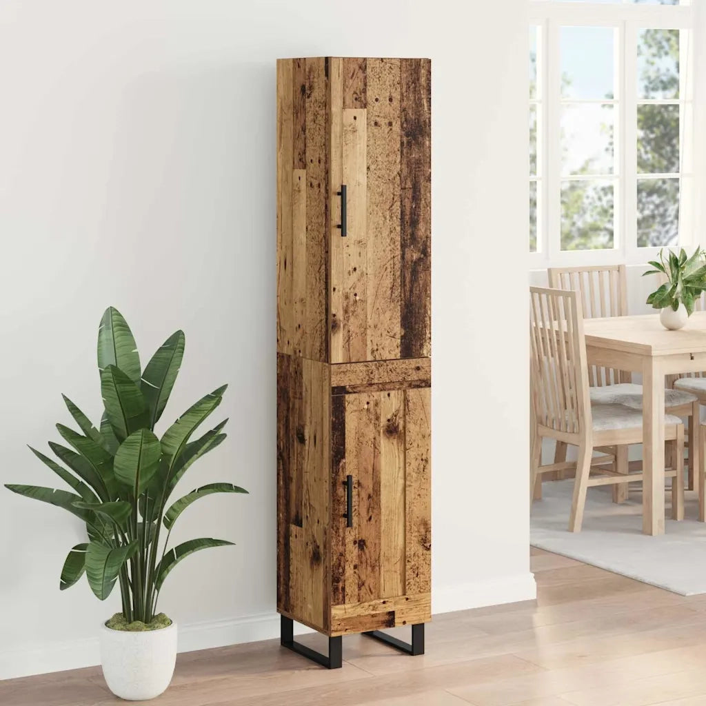Credenza | Madia | Buffet da pranzo | Armadio da pranzo Legno vecchio 34,5 x 34 x 180 cm Legno multistrato