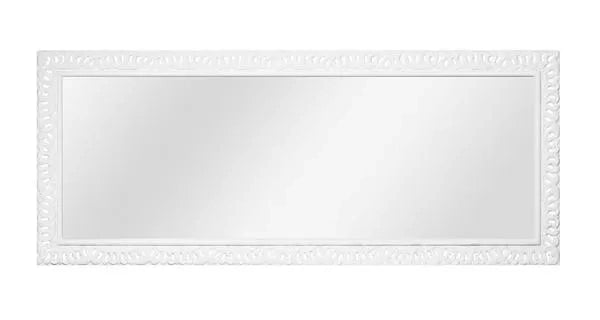 Mobili2g - specchiera laccata bianco lucido rettangolare misure: 90 x 200 x 4