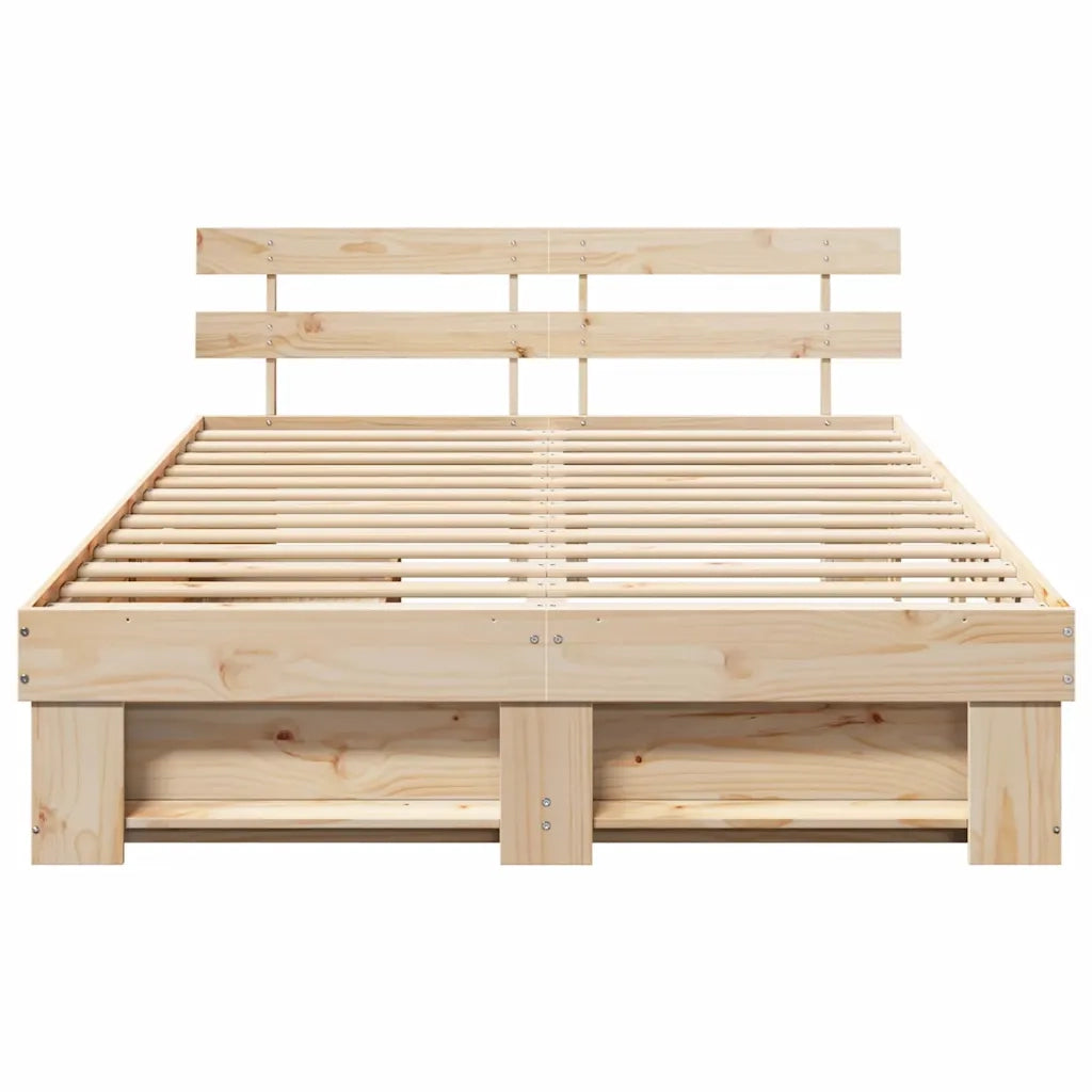 vidaXL Struttura del letto Marrone 150 x 200 cm Legno di pino massello