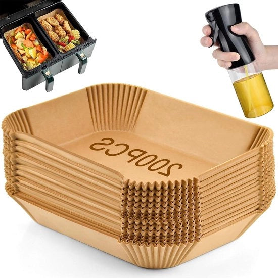 200 pezzi di carta per frittura aeree - accessori dual - 22 x 14 cm - veleni per frittura aeree AF300EU AF400EU