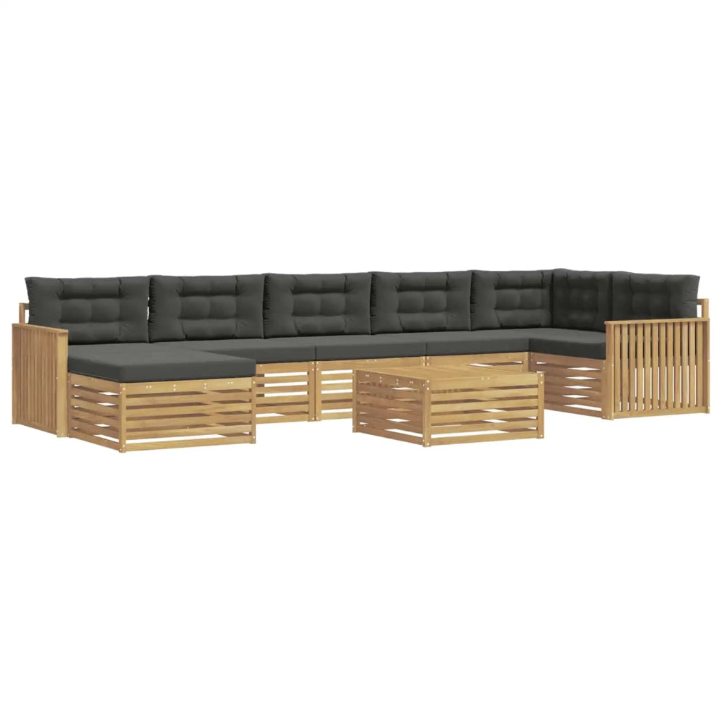 Set di divani da esterno con cuscino 8 pcs Bianco e Antracite 3390882