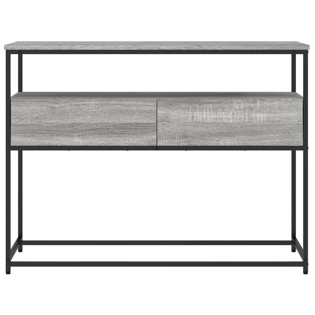 Tavolino Consolle-Tavolino da soggiorno-Tavolino da Salotto Grigio Sonoma 100x40x75cm Legno Multistrato