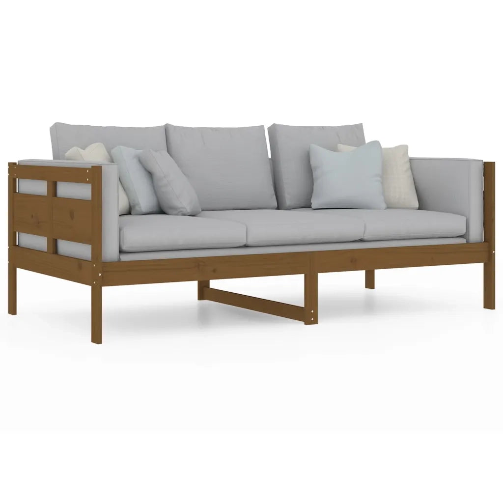 Letto singolo | Letto per adulti | Dormeuse Ambra in Legno Massello di Pino 90x190 cm