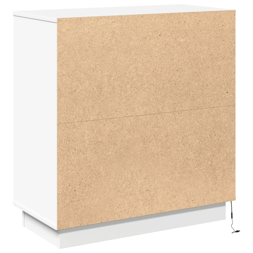 Mobile con LED Bianco 71x34,5x75 cm Legno Ingegnerizzato