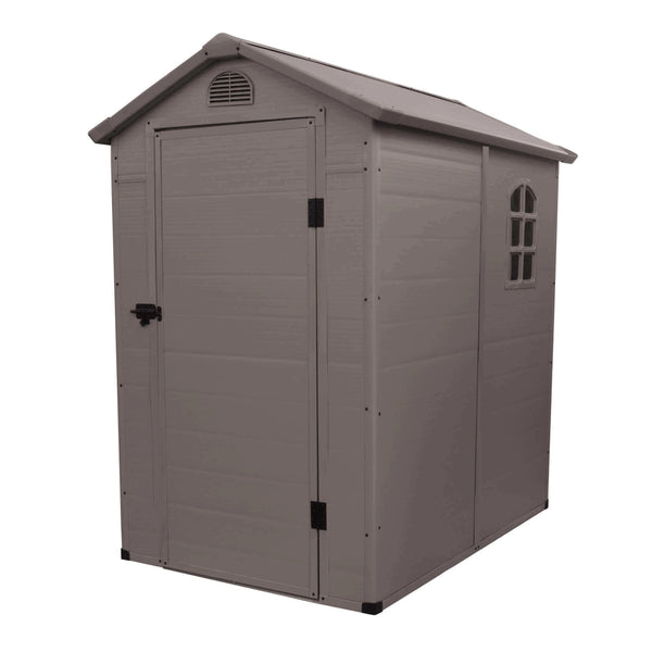 CASETTA HOME DA GIARDINO IN RESINA 134 X 192 X H 204 CM IN COLORE MARRONE