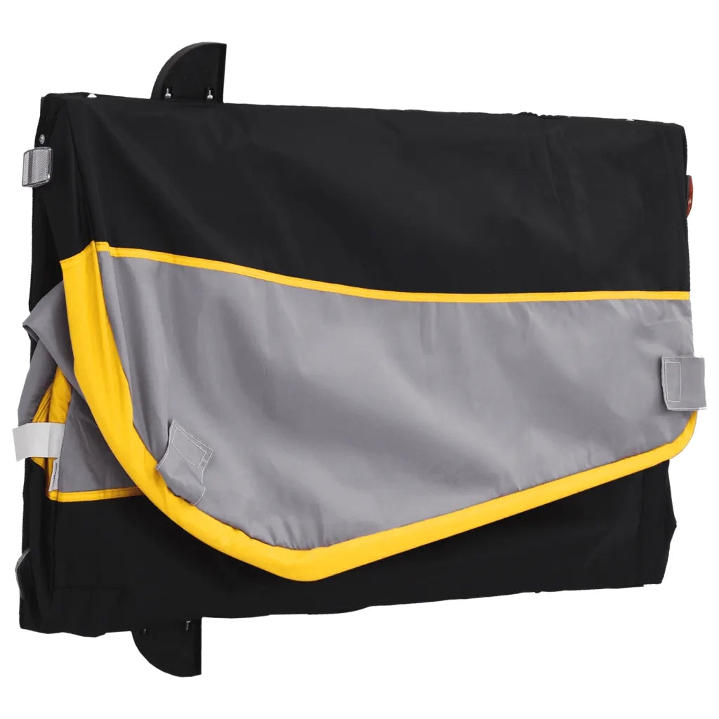 Rimorchio da Bici Nero e Giallo 30 kg in Ferro CFW9125492