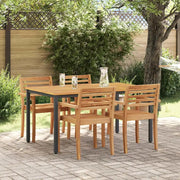 Tavolo da Esterno Naturale e Nero 150 x 90 x 75 cm 4010611