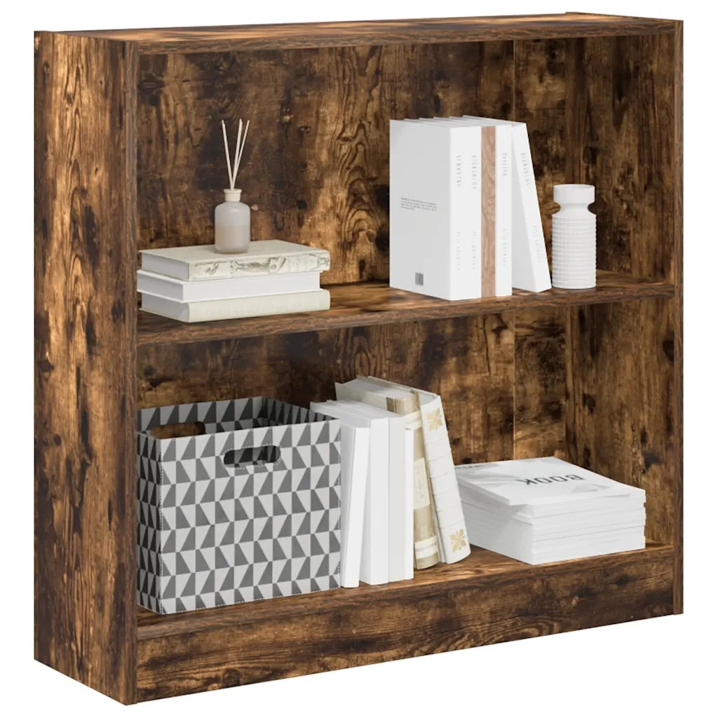 Libreria Rovere Fumo 80x24x76 cm in Legno Multistrato 857830