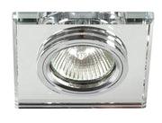 Faretto incasso soffitto Candellux SS-13 quadrato vetro cromo