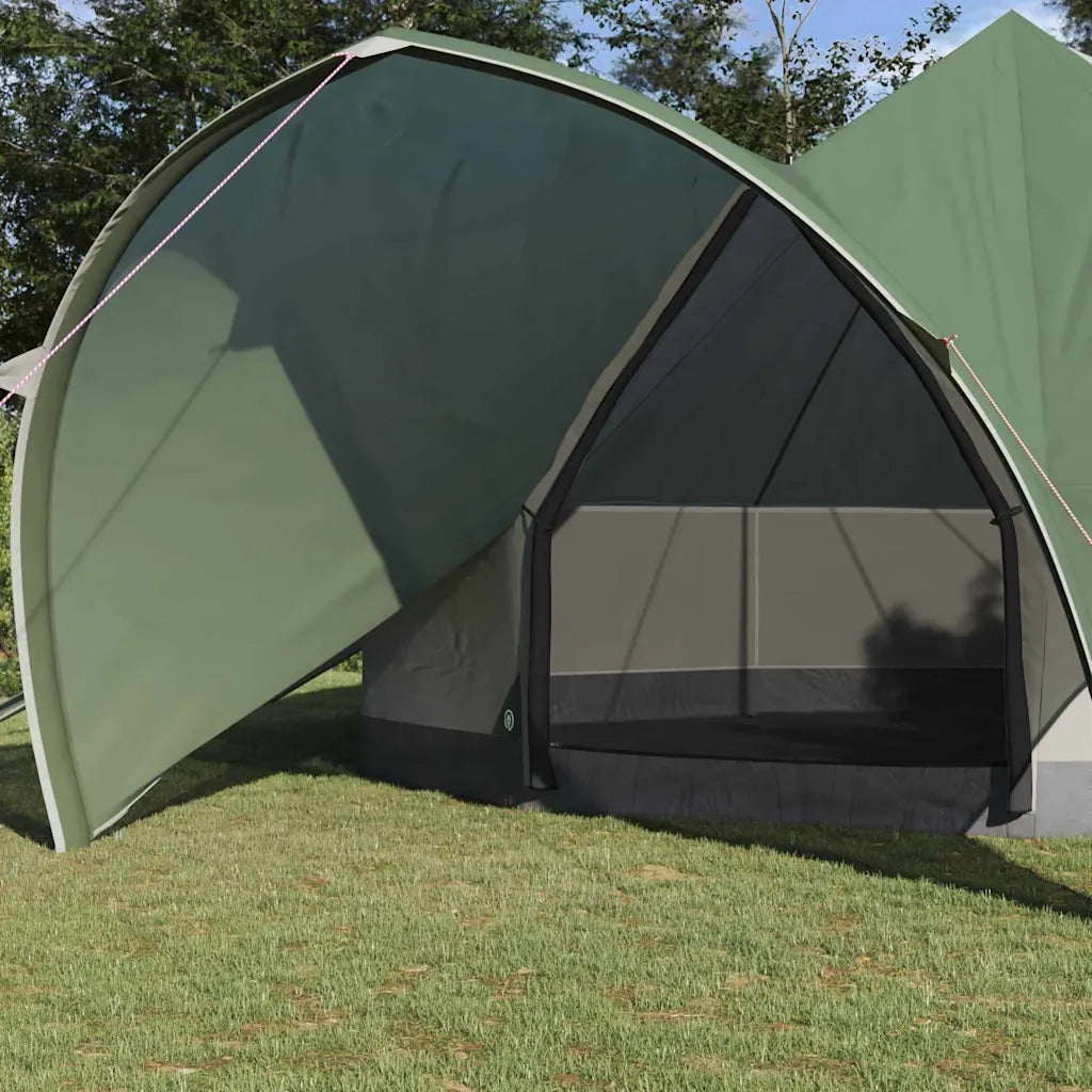 Tenda Teepee per 7 Persone Verde e Grigio 600 x 600 x 347 cm 42004014