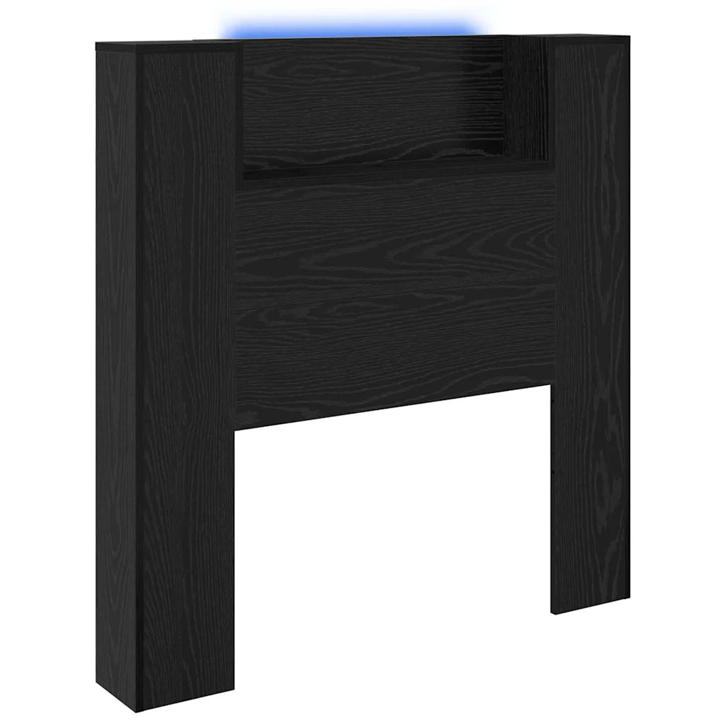 Testiera Letto Rovere Nero Legno ingegnerizzato