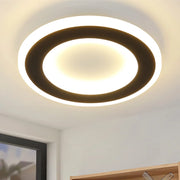 ZMH Lampada da soffitto a LED in bianco e nero da 24 cm per soggiorno e corridoio