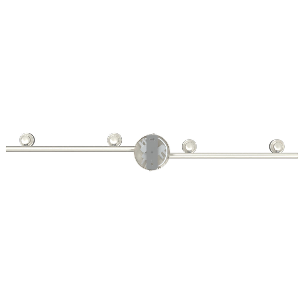 Faretto da soffitto 4 Vie Regolabili in Nickel Spazzolato GU10