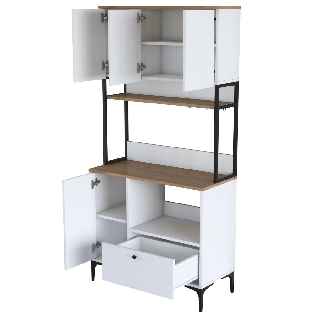 Madia Rapone, Credenza un Cassetto, 90x38x184h cm Bianco