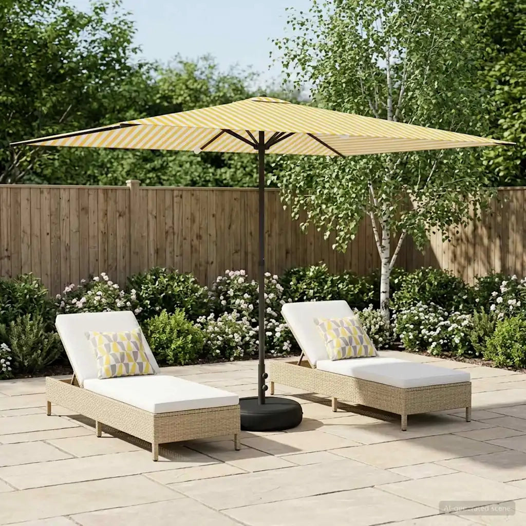 Ombrellone da giardino-Parasole da Giardino con Base 200 x 300 cm Poliestere 471021