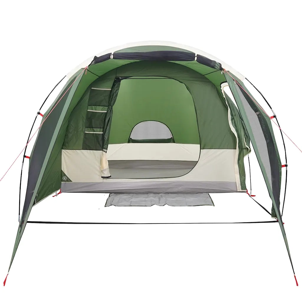 Tenda da Campeggio a Tunnel per 4 Persone Verde Impermeabile 94743