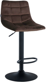 Sgabello Jerry Velvet marrone,nero