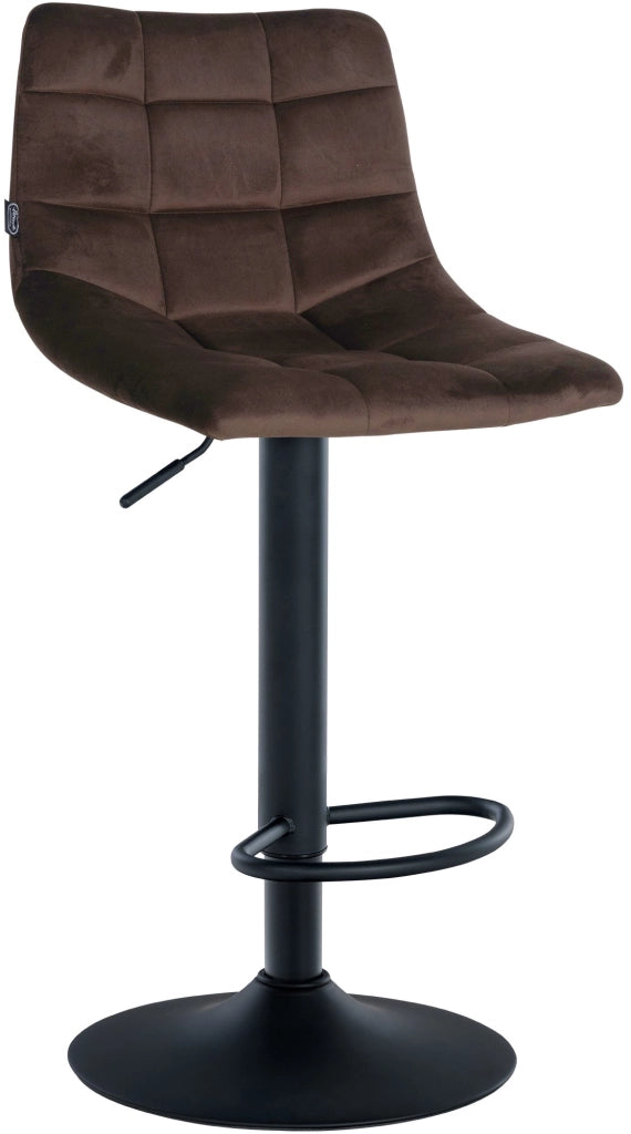 Sgabello Jerry Velvet marrone,nero