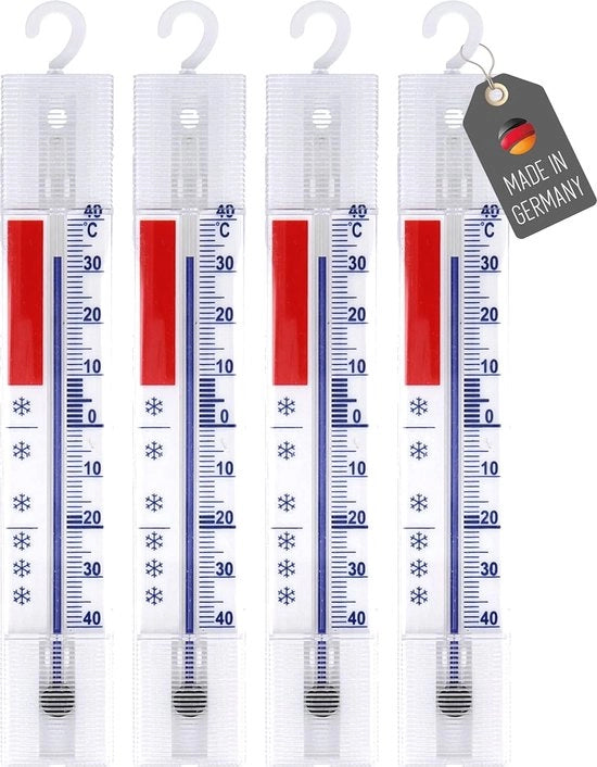 Set di termometri analogici per frigorifero e congelatore, 4 pezzi
