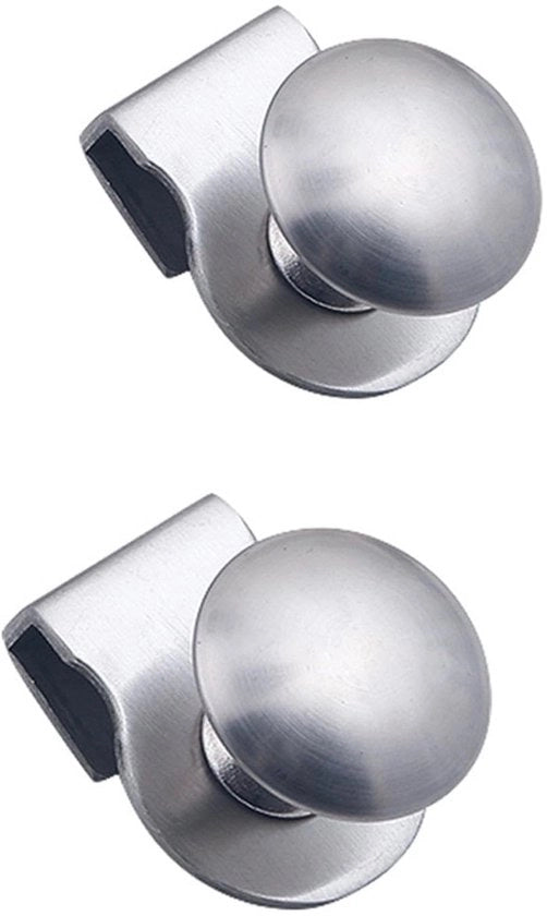 Maniglioni Antiscivolo in Acciaio Inossidabile - 2 Pezzi - Per Porte in Vetro - Senza Foratura Richiesta - Adatto per Diametri 5-8mm - Maniglioni per Porte in Vetro
