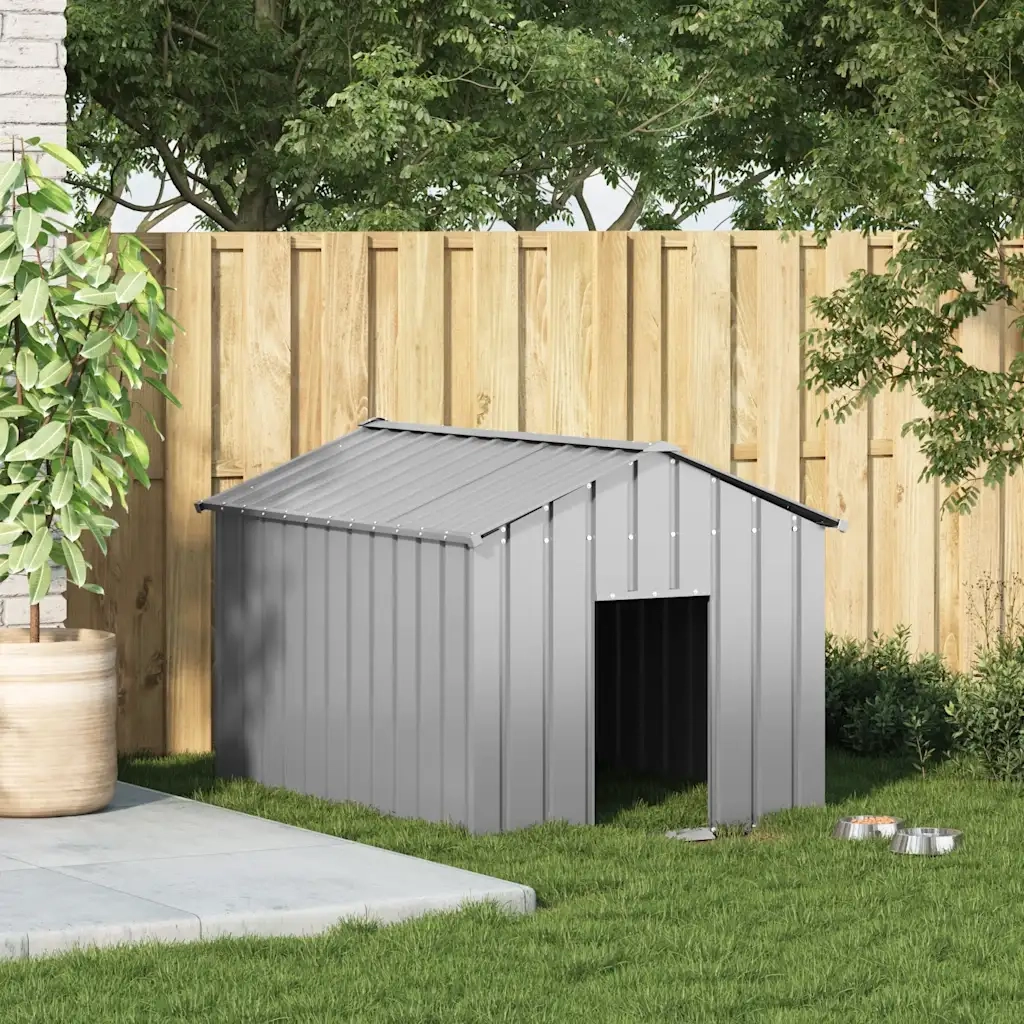 Casetta per Cani con Tetto 113x153x101 cm Acciaio Zincato 4100920