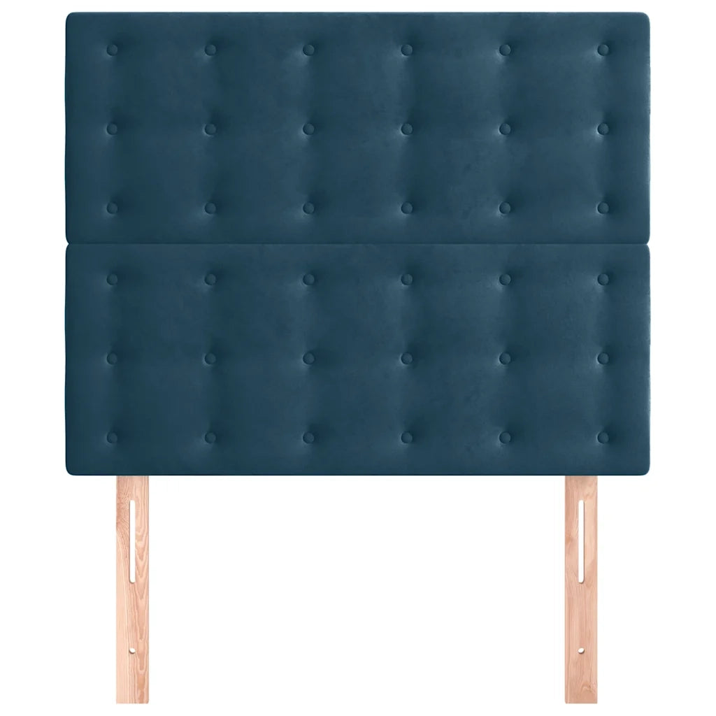 Testiera | Testata Blu Scuro 100x5x118/128 cm Velluto