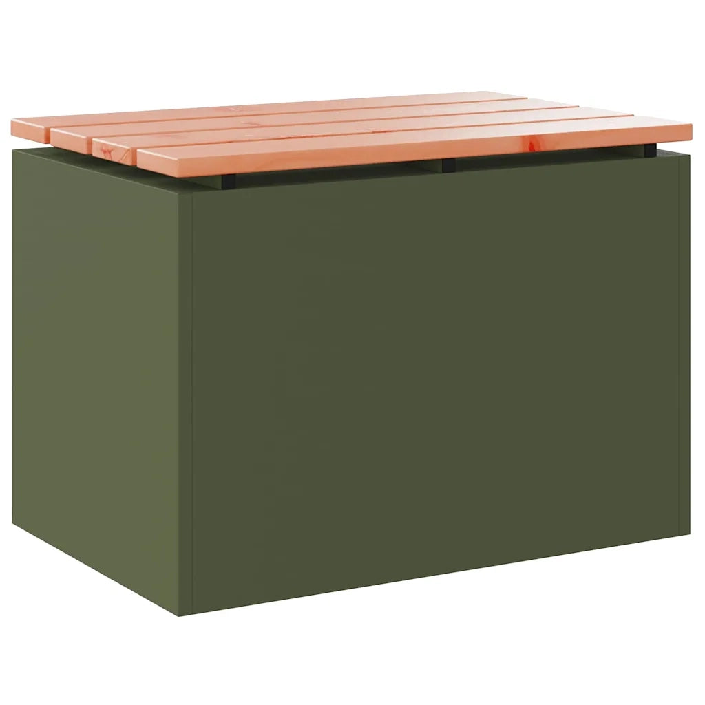 Panchina da giardino Oliver verde 60 x 40 x 43 cm Acciaio