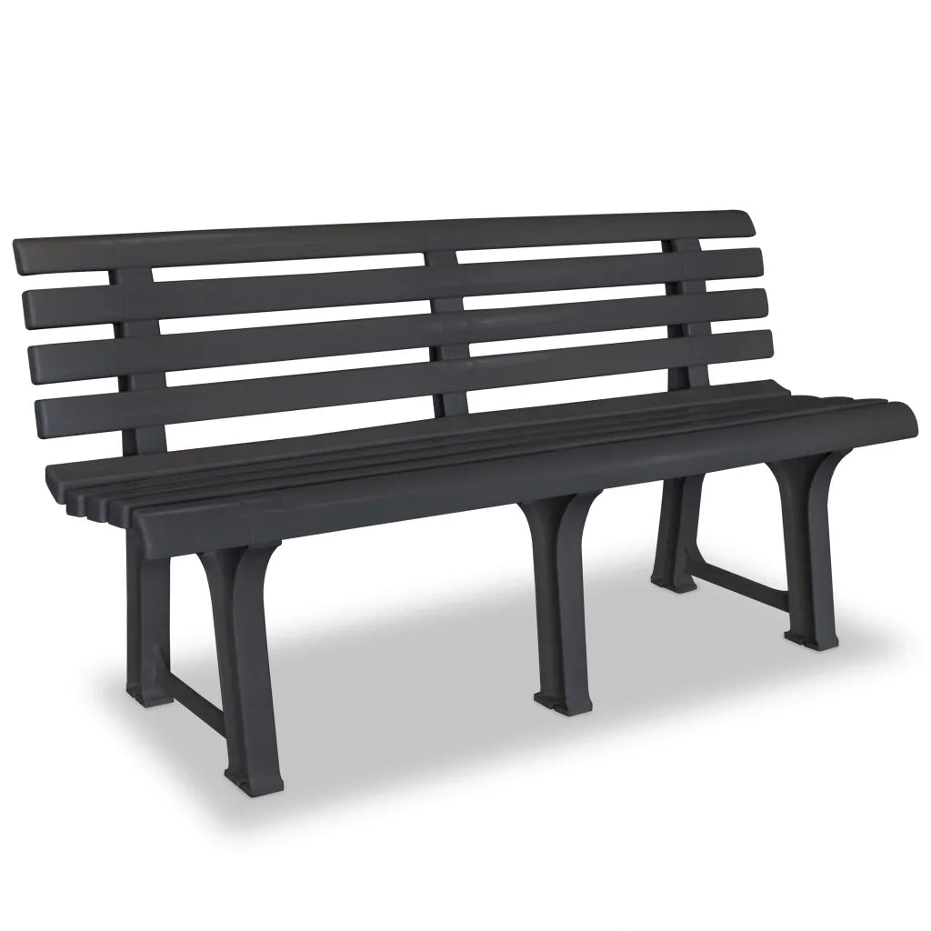Panchina da Giardino 145,5 cm in Plastica Antracite cod mxl 49864