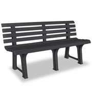 Panchina da Giardino 145,5 cm in Plastica Antracite cod mxl 49864