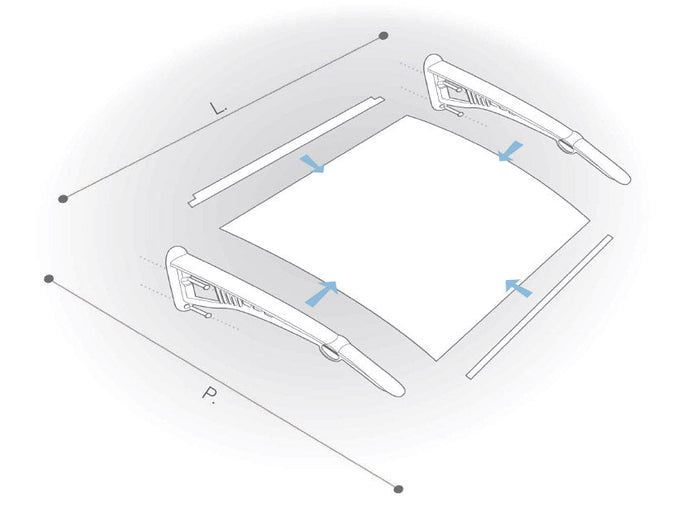 Pensilina Tettoia in Policarbonato Alveolare Masi Trasparente 100x60 cm