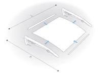 Pensilina Tettoia in Policarbonato Alveolare 150x100 cm Masi Trasparente