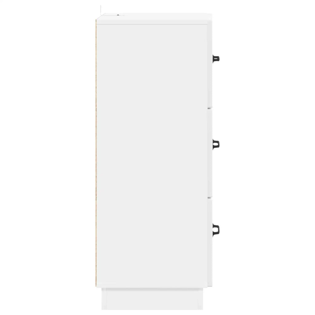 Mobile con Cassetti Bianco Lucido 33 x 34,5 x 87 cm