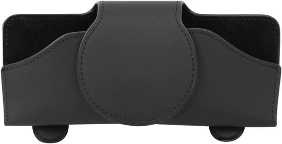 Supporto per occhiali da sole per auto - Supporto per occhiali da sole in pelle nera con magneti - Ripostiglio per occhiali da sole - Accessorio per auto utile