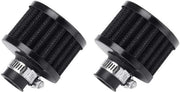 Filtro dell'aria per alta afflusso - Filtro dell'aria per auto - Filtro dell'aria sportivo - Filtro dell'aria di aspirazione - Lavabile - 2 pezzi 12mm